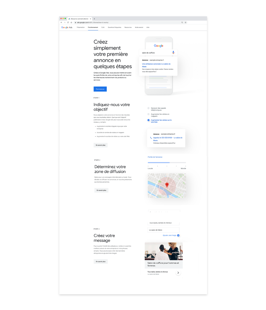 Google ads recherche locale